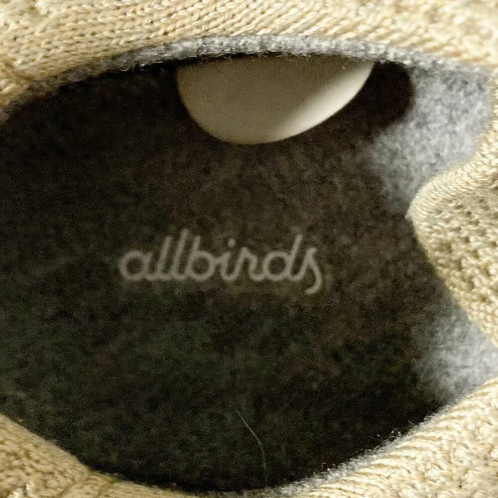 Allbirds Tree Piper Men's Size 10 Hazy Beige Tan Green Casual Lace Up Sneakers